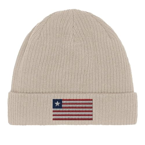 Bonnet en coton drapeau du Liberia - Chapeau d'hiver souple et respirant mixte