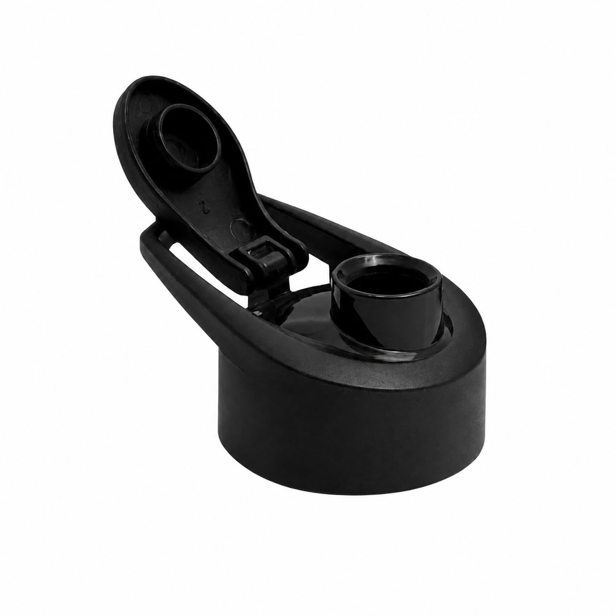 46mm Flip-Top Bottle Cap, Black, Replacement Lid with Secure Locking Mechanism for Water Bottles (4, BLACK)-image-3
