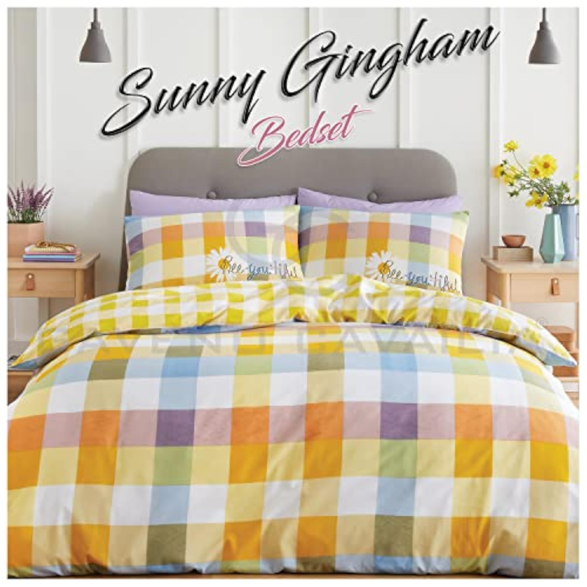Luxury Geometric Duvet Cover Quilt Set, Reversible