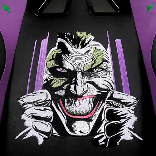Joker - Gaming Stuhl oder Bürostuhl, Gamer Sessel für Erwachsene, Bequeme Sitzfläche, integrierte Kopfstütze, Armlehnen und Höhe verstellbar, ergonomische Rückenlehne - Schwarz.