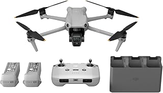 DJI Air 3 Fly More Combo with DJI RC-N2 Remote Controller, Drone with Camera for Adults 4K HDR, Medium Tele & Wide-Angle Dual Primary Cameras, 46-Min Max Flight Time, 48MP, O4, Two Extra Batteries