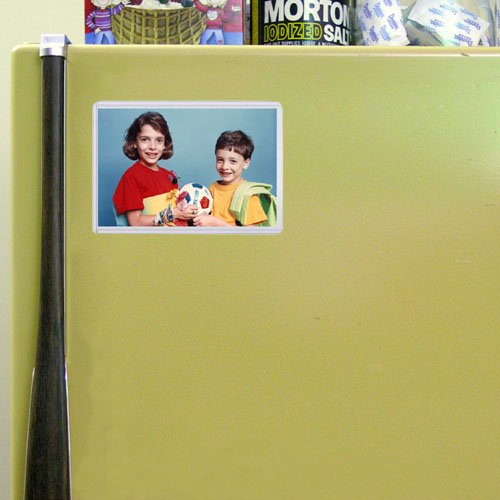 Storesmart - Magnetic-Back Rigid Protectors 5-Pack - 5" X 7" - Clear Plastic Sign Holders - Refrigerator Or Locker Magnet - Top Loaders - Hpp5X7M-5 #TOP3