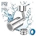 Vinabo Aérateur de Robinet Pivotant à 720 °, Aérateur Grand Angle, Double Fonction, Mousseur Rotatif, Robinet Pulvérisateur Pour Cuisine, Salle de Bain avec Adaptateurs de Buse M22 M24,Argent