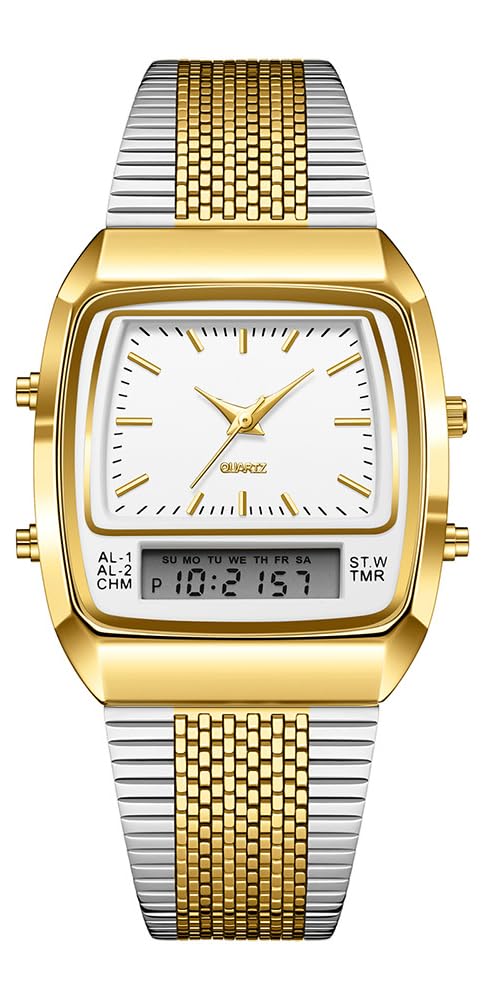 BESTKANG Orologio da polso da uomo, analogico, al quarzo, impermeabile, sportivo, multifunzionale
