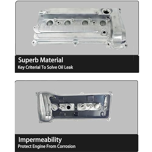 Miniatura 5 de ZONTO Cubierta de válvula de motor de aluminio con kit de junta de tapa de válvula de motor para Toyota Avensis Camry RAV 11201-28033 11201-28014