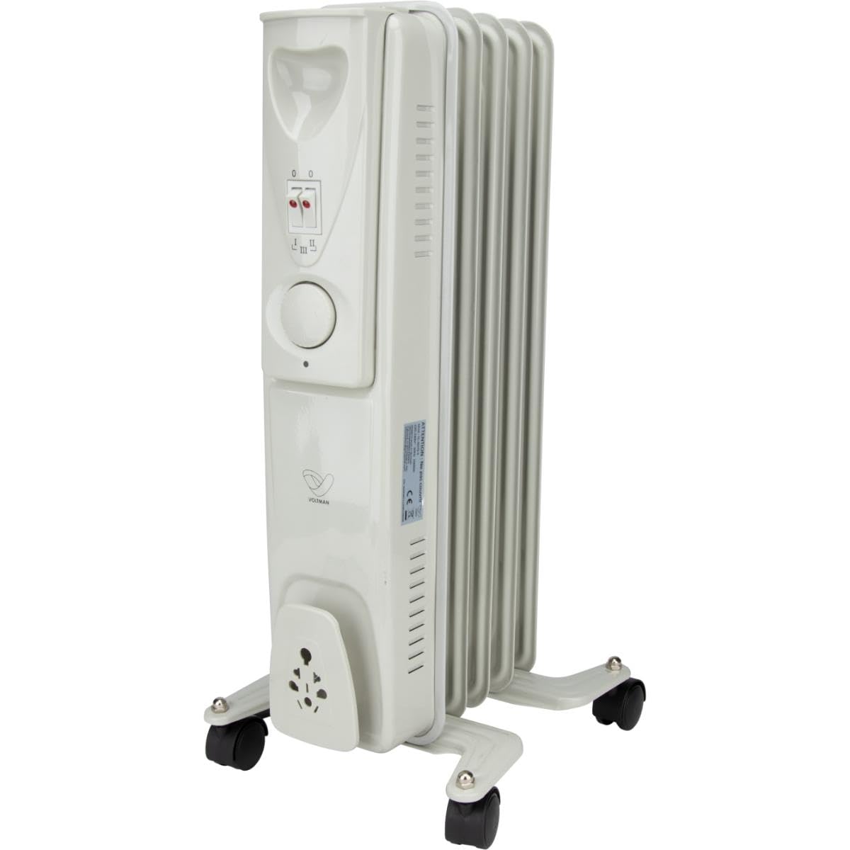 Radiateur mobile bain d'huile 1000W - blanc - Voltman