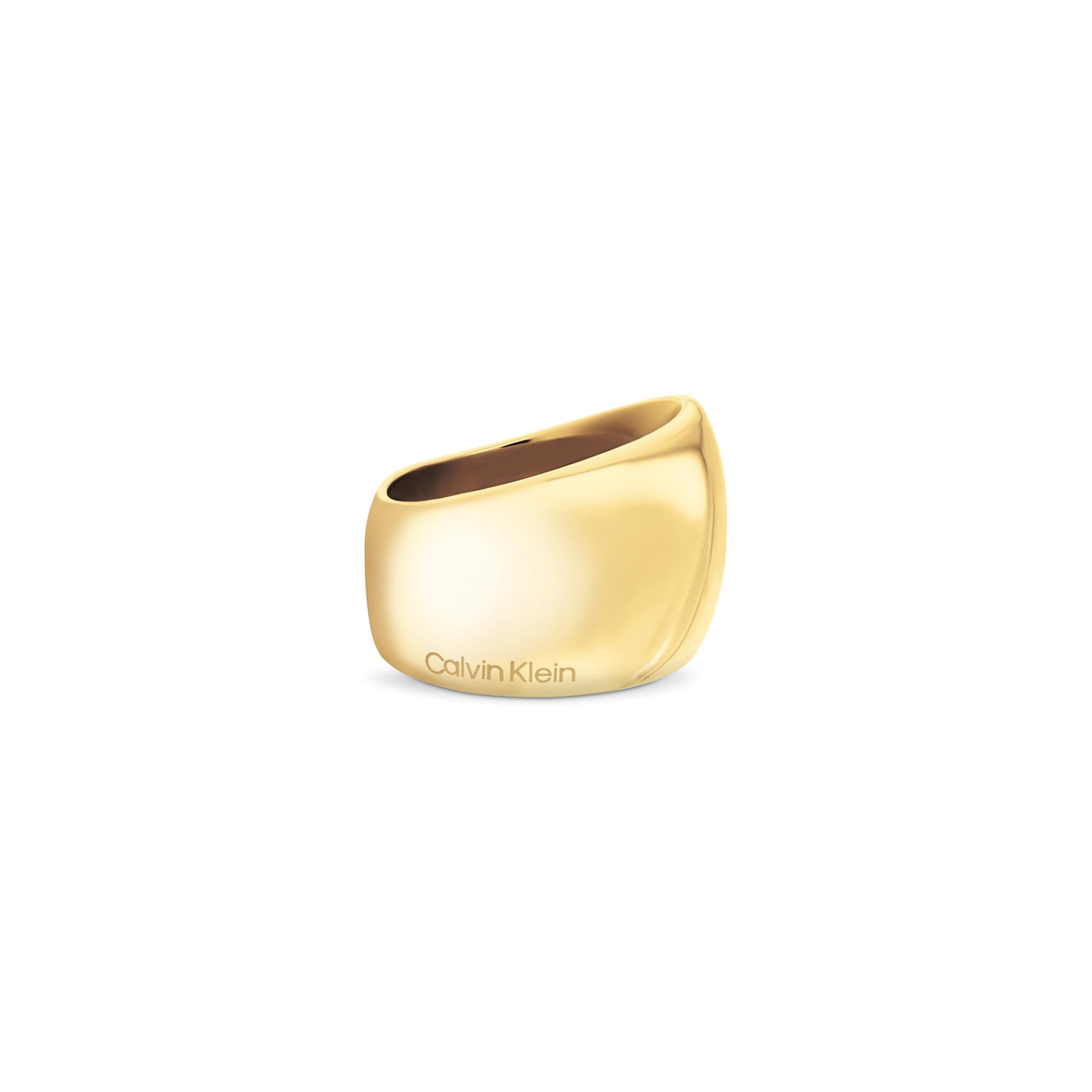 Calvin Klein Anillo para Mujer Colección MODERN PURITY en Acero Inoxidable con chapado ionico Oro Amarillo - 35000834E