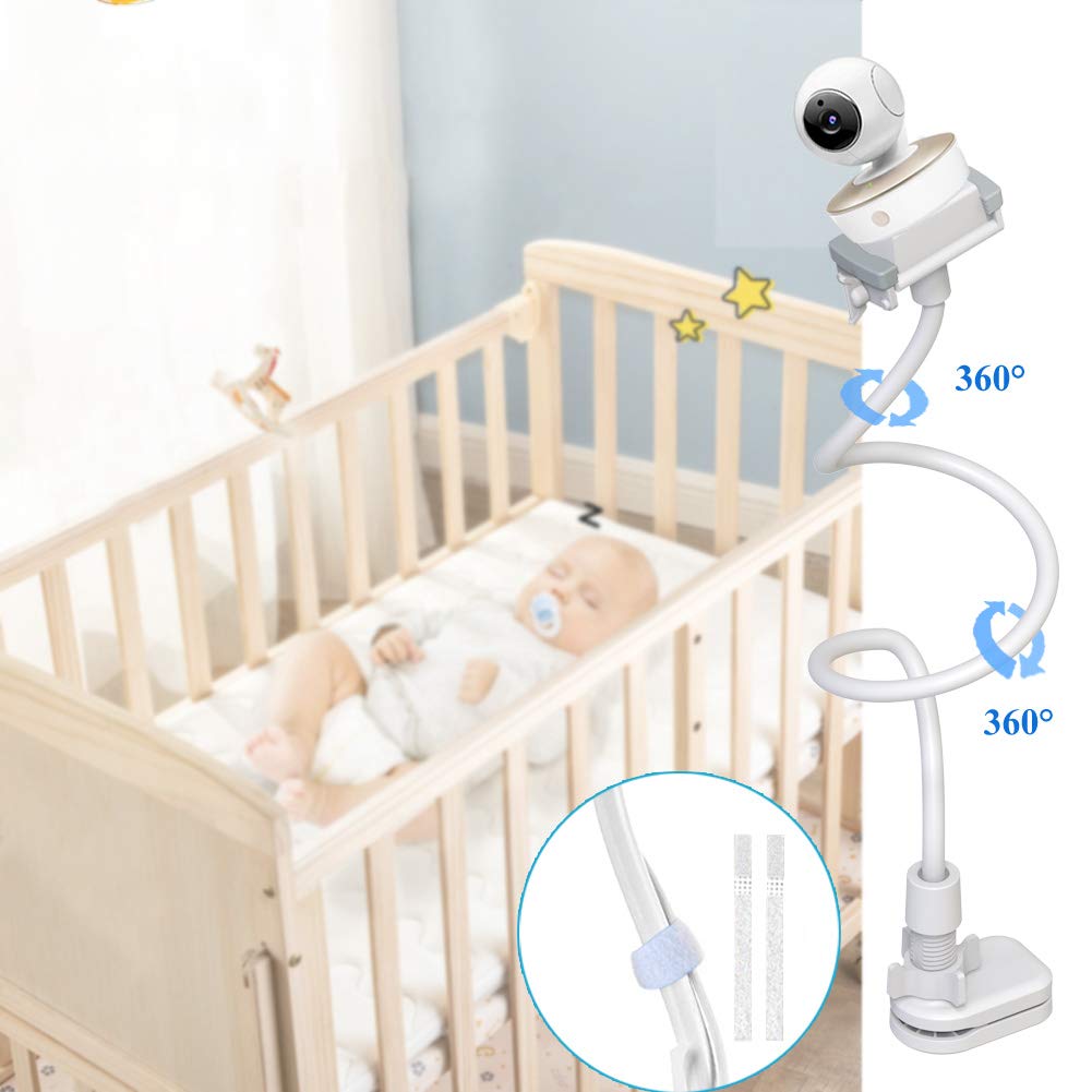 Soporte para Vigilabebes Universal | Ajustable Soporte para Cámara Monitor de Bebé Compatible con HelloBaby/Blemil/nooie/BOIFUN/momcozy/GHB/ | for 1/4" la Mayoría de Vigilabebes (33.4inch)