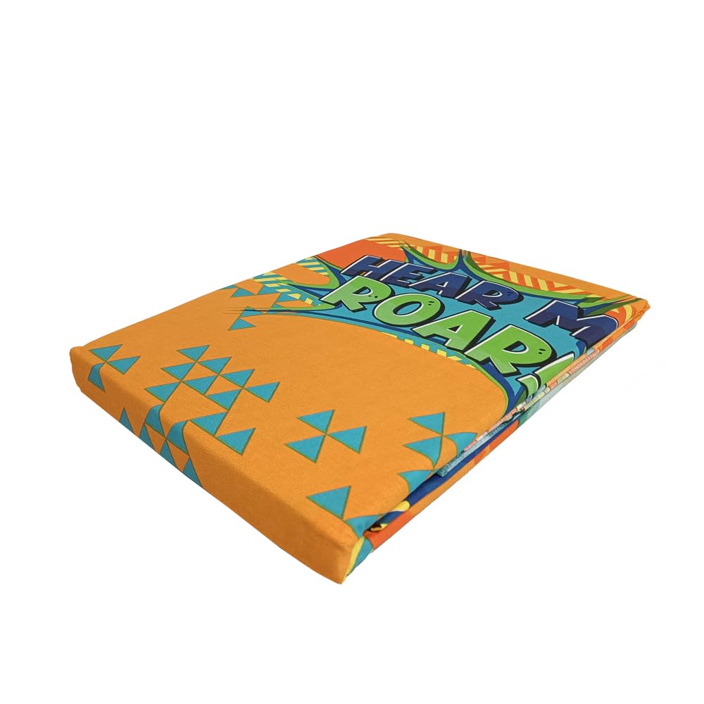 hermet Dinosaurs, Single Bed Sheet Set, Single Bedroom, Complete Bed Sheet, Fitted Sheet, Pillowcase, 100% Cotton, Orange - Image 4