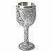 Medieval Viking Knight Chalice Wine Goblet Gothic Metal Cup Drinking Vessel with Wine Drip Ring for King/Queen's Party Decorations Wedding Prop