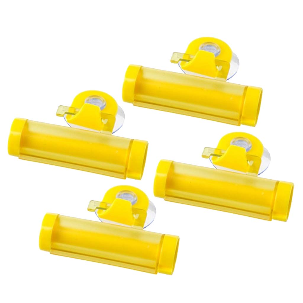 4pcs/Set Mini Bathroom Toothpaste Squeezer Easily Install on the Wall Yellow-picture-26