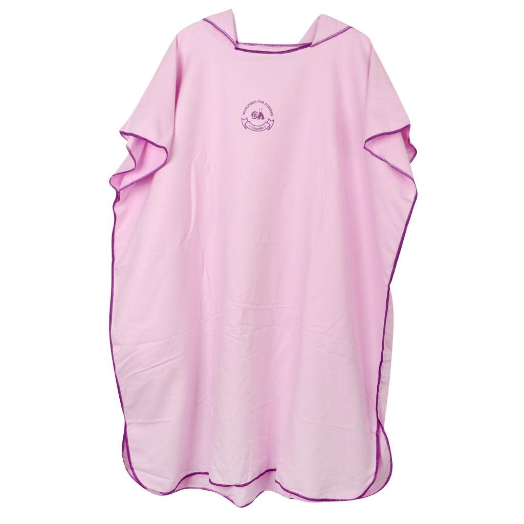 Unisex Adult Surf Beach Bath Hooded Poncho Wetsuit Changing Robe Pink-image-37