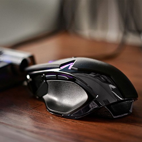 Azio Aventa Backlit Gaming Mouse, 6400 Dpi Pixart Pmw3360 Sensor, Adjustable 8 Color Backlight, Alloy Exoskeletal Frame (Gm-Aventa-01),Black #TOP6