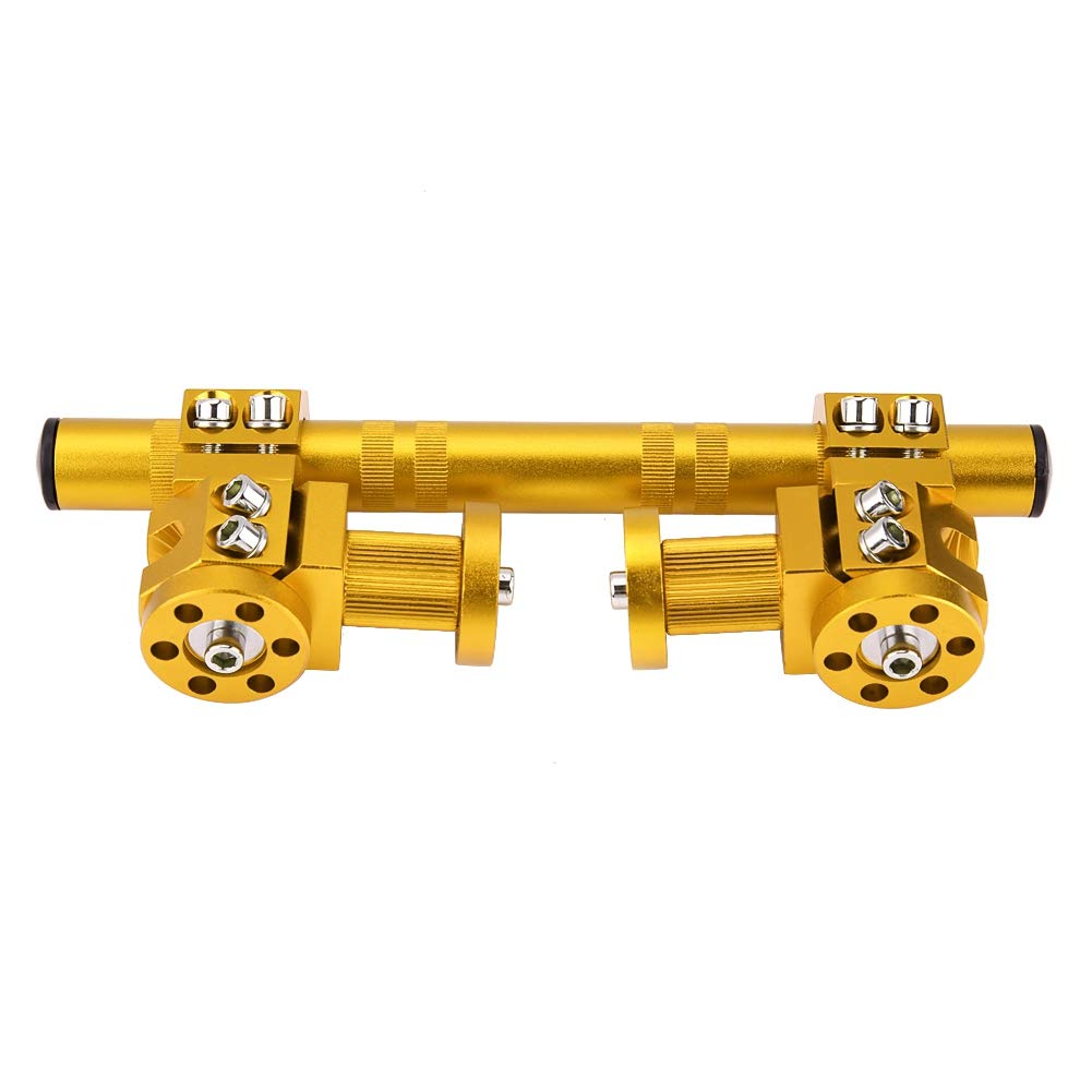 di manubrio regolabile CNC da 7/8" (22 mm) per moto, manubrio in alluminio ricavato dal pieno per pit bike e dirt bike da 125, rimovibile con regolazione dell'altezza e (Oro)