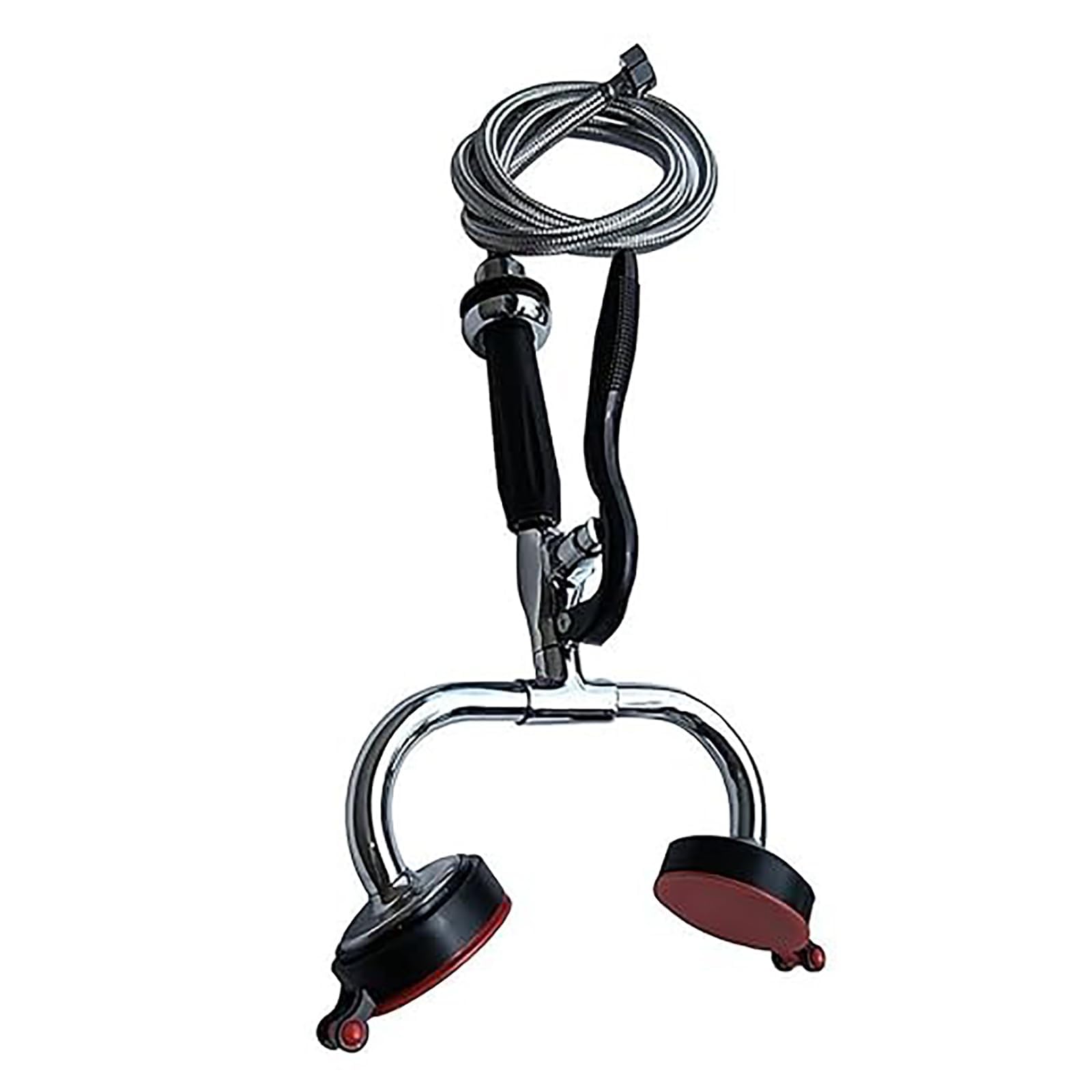 Station de lavage oculaire portable avec réglage du débit - Buse à double bouche - Débit d'eau ≥ 11,4 l/min - Idéal pour laboratoire et utilisation industrielle