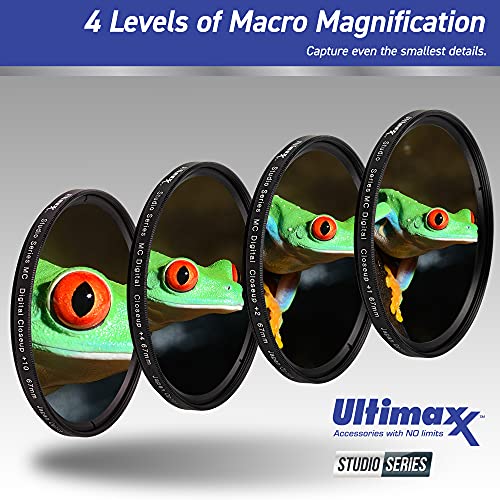Ultimaxx 55MM Lens Filter Kit with Telephoto, Wide Angle, Macro Lenses & Other Accessories for DSLR Cameras