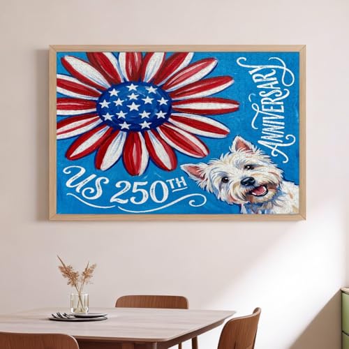 Rompecabezas de perro Westie de madera, puzzle de 1000 piezas de la independencia para adultos 2