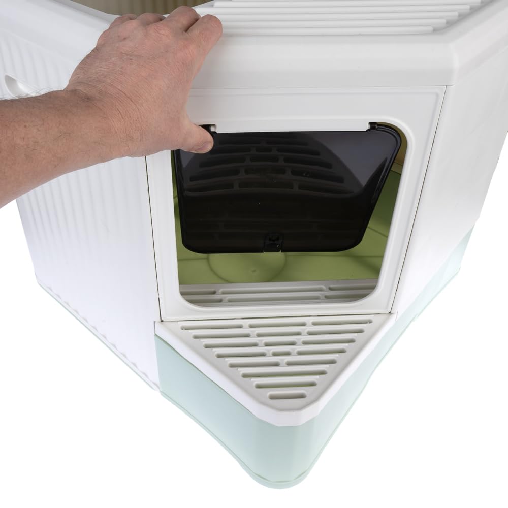 Inodoro Hop-In de plástico ecológico | con entrada superior y frontal | con bandeja inferior extraíble y rejilla | Dimensiones: 50,8 x 53 x 52 cm