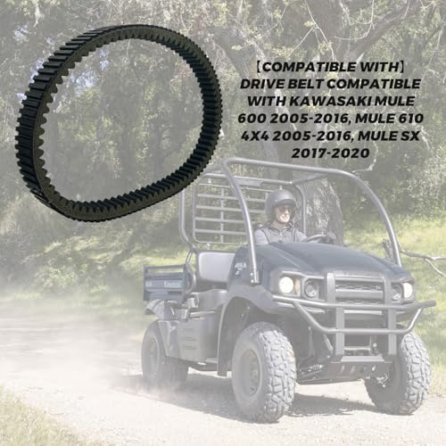 Image of Drive Belt 59011-0011 Compatible with Kawasaki Mule 600 Mule 610 2005-2016 Mule SX 2017-2023 KAF400 Mule 600 /610 SX 4x4 SE 2005-2019 UA451 UHQ451 UXP451 03G3470