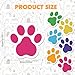 30 Pcs Disposable Dog Paw Print Placemats, Colourful Cartoon Decorative Placemats for Birthday Party Table Setting Supplies Decoration