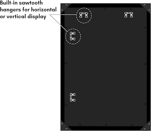Vista 1028 de Americanflat - Marco para póster de 71 x 74 cm con plexiglás pulido, portarretratos negro de madera industrializada, Epic Collection, marco ancho