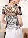 Mujer Boleros para Vestidos De Fiesta Elegantes Vintage Manga Corta Ganchillo Hueco...