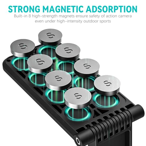 Image of ZORBES Magnetic Mount Stand Compatible for Insta360 X5 X4, Magnet Steering Holder Bracket with 1 /4 Screw for Insta 360 Action Camera, Stand Base for Insta360 X5 /X4 /X3 /GO 3 /GO 2 / DJI Pocket 3
