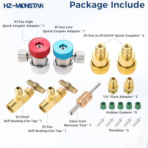 Kit de adaptadores rápidos para aire acondicionado R134a a R1234yf miniatura 7