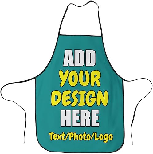 Delantales personalizados para mujeres y hombres, delantal personalizado para añadir imagen, texto, logotipo, regalos de fotos