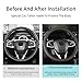 Yeolpise Hand Sewn Microfiber Leather Steering Wheel Cover on Wrap,Fit for Honda Civic 10th 2016-2021 / CR-V 2017-2021 / Clarity 2016-2018 / Breeze 2020-2021 / Crider 2019-2020 / Envix 2019-2020