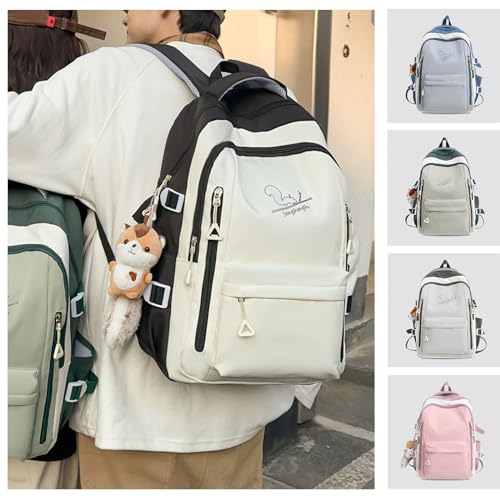 Teclado Kawaii Backpack with Cute Accessory 16.9 Inch Bookbags Lightweight Casual Travel Daypacks (Black)3