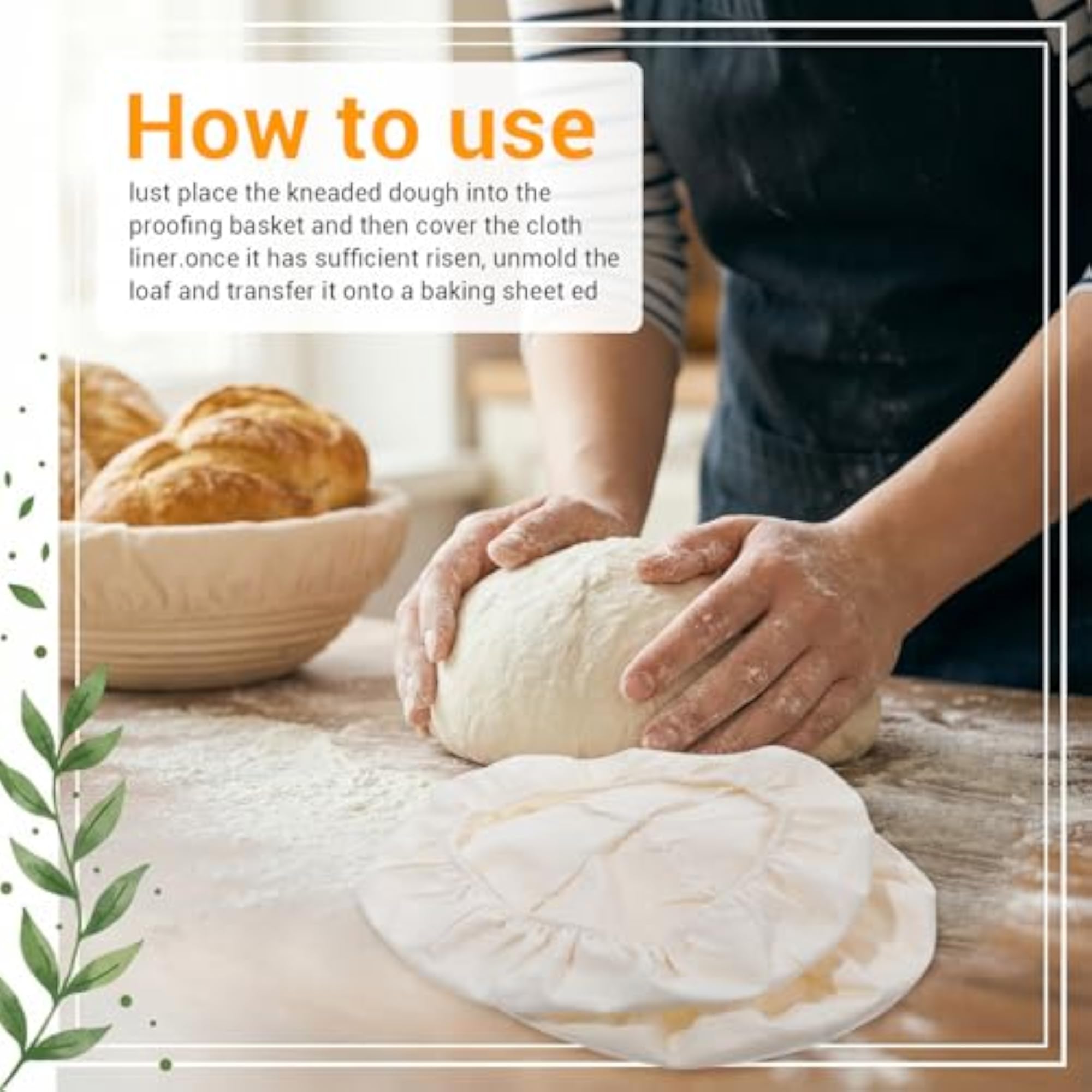 3PCS Round Tea Towels for Baking Sourdough
