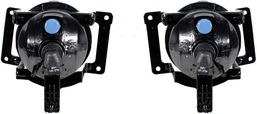 Fog Lights Assembly Fit for 2005 2006 2007 2008 2009 2010 2011 2012 Hyundai Tucson Fog Light Assembly W/Bulbs, Black & Clear, Halogen,OEM: 92201-2E000 92202-2E000 (Left + Right)