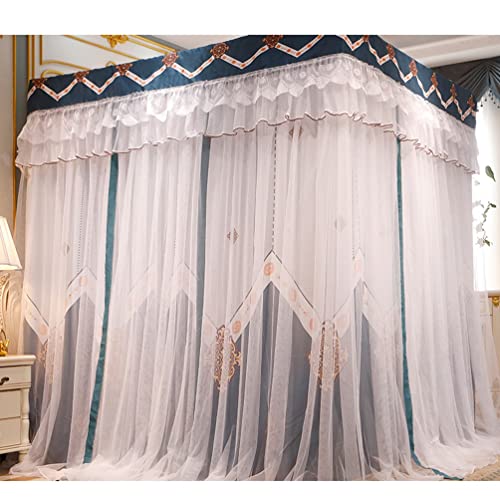 Dosel de cama estilo cancha con mosquitera tupida y textil opaco 3