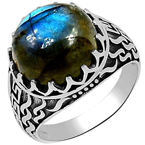 Natural Blue Labradorite 925 Solid...