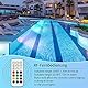 yotutun Unterwasser LED Licht, 16 RGB Farbwechsel Poolbeleuchtung Unterwasser Licht mit RF Fernbedienung Saugnäpfen IP68 Wasserdichte LED Pool Lichter Dekorative Lichter für Pool Teich (4 Stück)