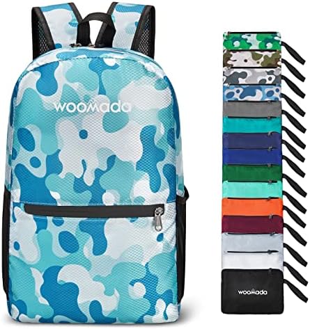 WOOMADA 17L Ultra Lightweight Packable Durable Waterproof Travel Hiking Backpack Daypack for Men Women