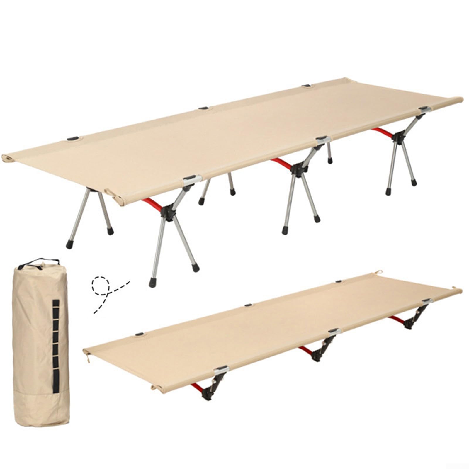DAZZLEEX Lit De Camping Pliable Léger 1,45kg – Capacité 150kg, En Alliage Aluminium Et Oxford, Compact, Pour Adulte Et Enfant, Vert Ou Bleu