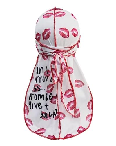 ForceWave Durag for Men Designer for Waves Silky Durag Du rag with Designed Pattern