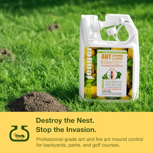 Image of EcoVenger Ant Killer & Nest Treatment (32 OZ), Fast Kills House Ants, Fire Ants, Lasting Repellency, Safe for Children & Pets
