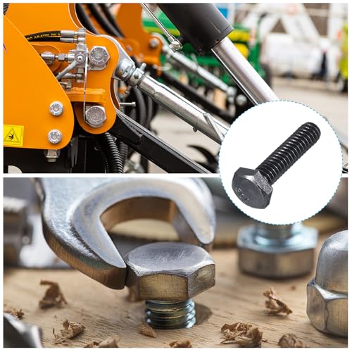 Image of METALLIXITY Hex Head Bolts (1 /4-20 x 1) 25Pcs, 304 Stainless Steel 18-8, Fully Threaded, External Hex Drive, Hex Head Screw Bolt, Black Oxide
