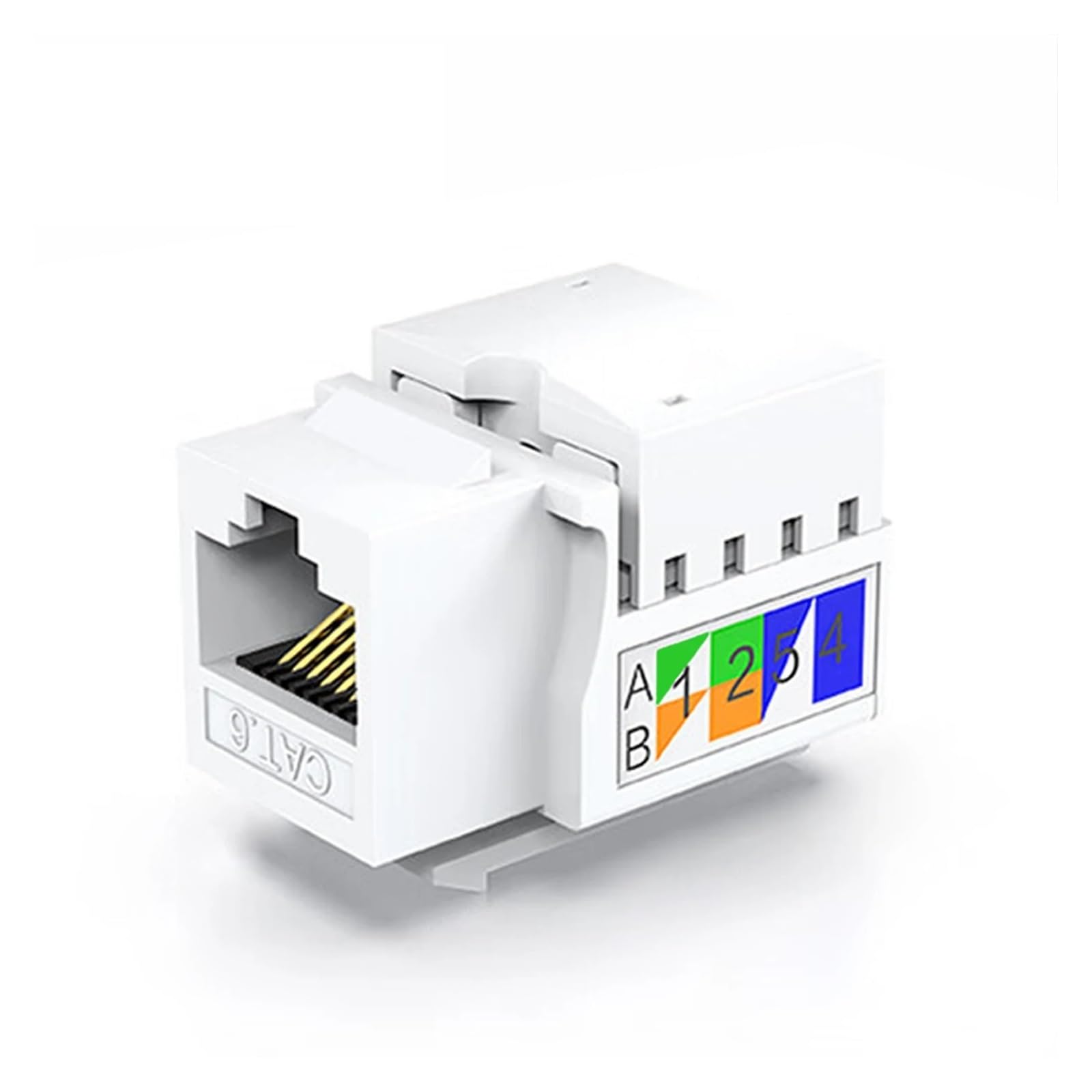 Cat5e Cat6, RJ45, coupleur réseau, prise murale Ethernet (non compatible avec les panneaux de brassage)(10PCS)