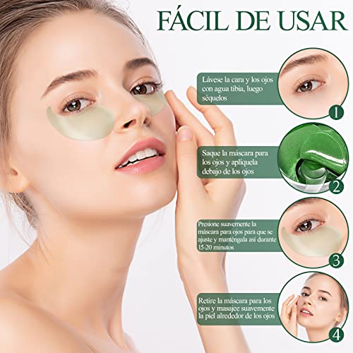30 Pares Parches Ojos, Aloe Vera, Colágeno Máscara para Los Ojos, Bolsas y Ojeras, Mascarilla Líneas Finas y Arrugas - imagen 5