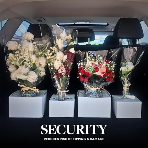 Image of Holiday Designs - Quick Fold Florist Delivery Box, Cardboard Vase Boxes for Secure Floral Arrangements During Transport, 6 x 6 x 4 (Medium - 10 Pack)