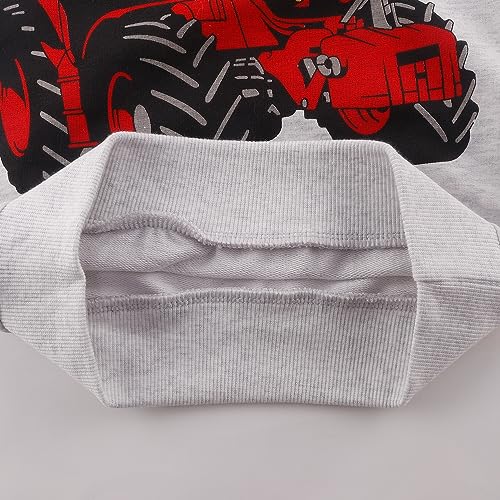 Image of Akyzic Boys Sweatshirts Cotton Long Sleeve Crewneck Pullover Toddler Kids Winter Warm Shirt Sweater Tops 3t-8t