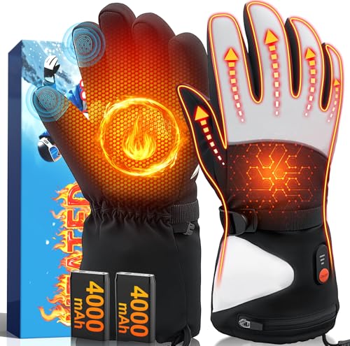 Heated Rechargeable Winter Gloves with Touchscreen Waterproof