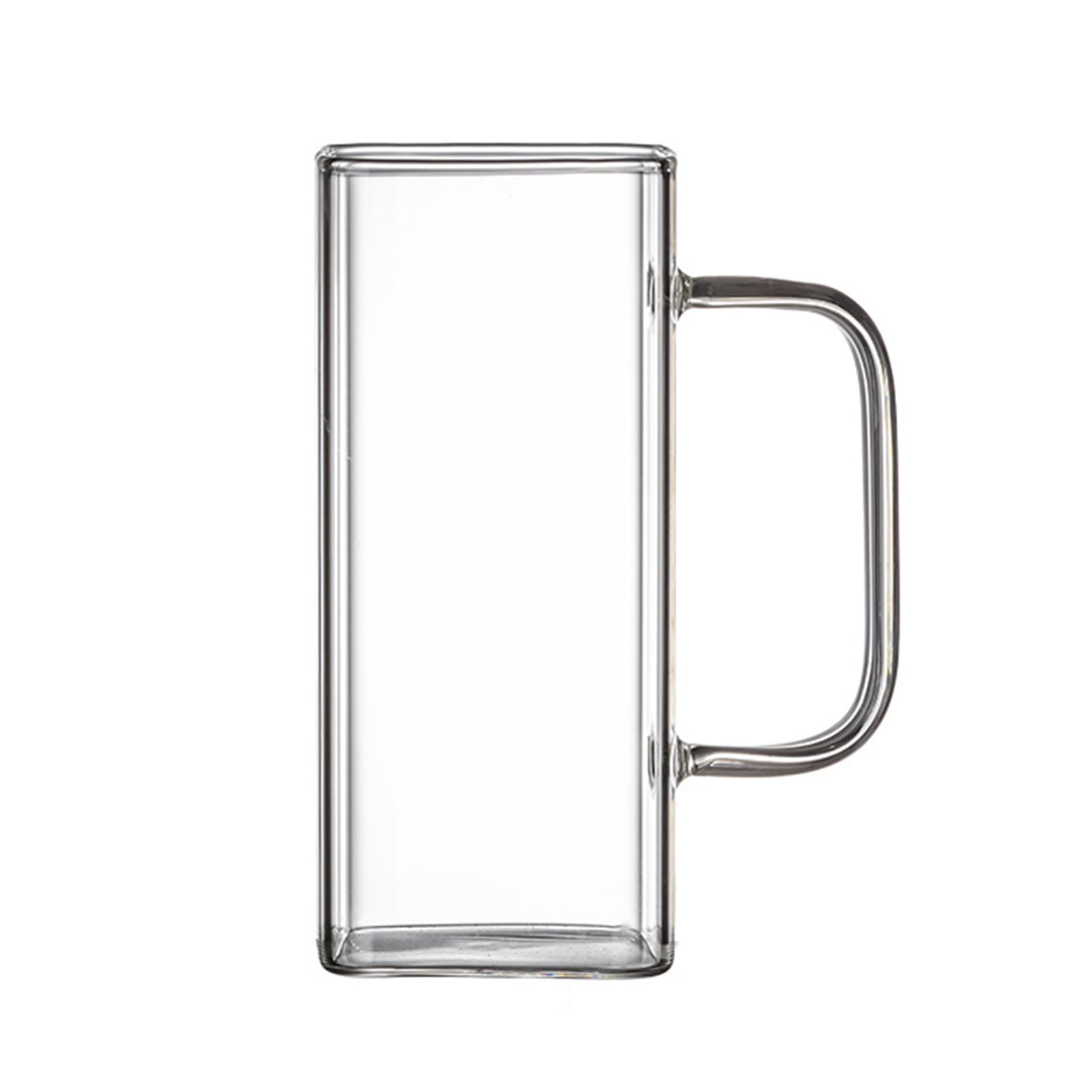 Lerpwige Glass Drinking Cup Square Shape Beer Mugs Milk Cups Coffee Champagne Water Square Drinking
