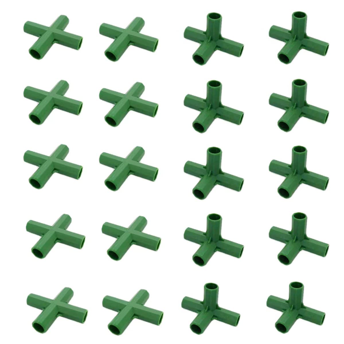 20PCS 4 Way Fitting 11mm 4 Types Stable Support Heavy Duty Greenhouse Frame Building Connector