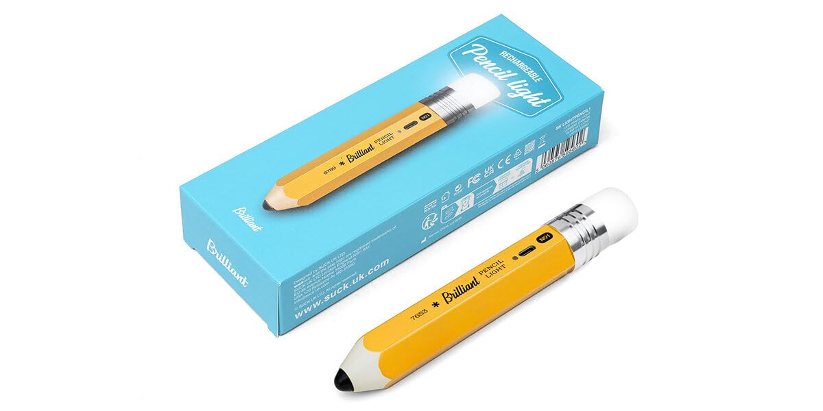 Suck UK - Lampe crayon | Lampe de table et lampe rechargeable | Accessoires de bureau et lampes de bureau | Lampe sans fil et lampe de chevet | Tables pour accessoires