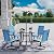 5 Pieces Patio Dining Set, Outdoor Table and Chairs Set for 4, Patio Table with Umbrella Hole, Square Metal Dining Table with 4 Textilene Swivel Dining Chairs for Garden Deck Backyard Porch Balcony